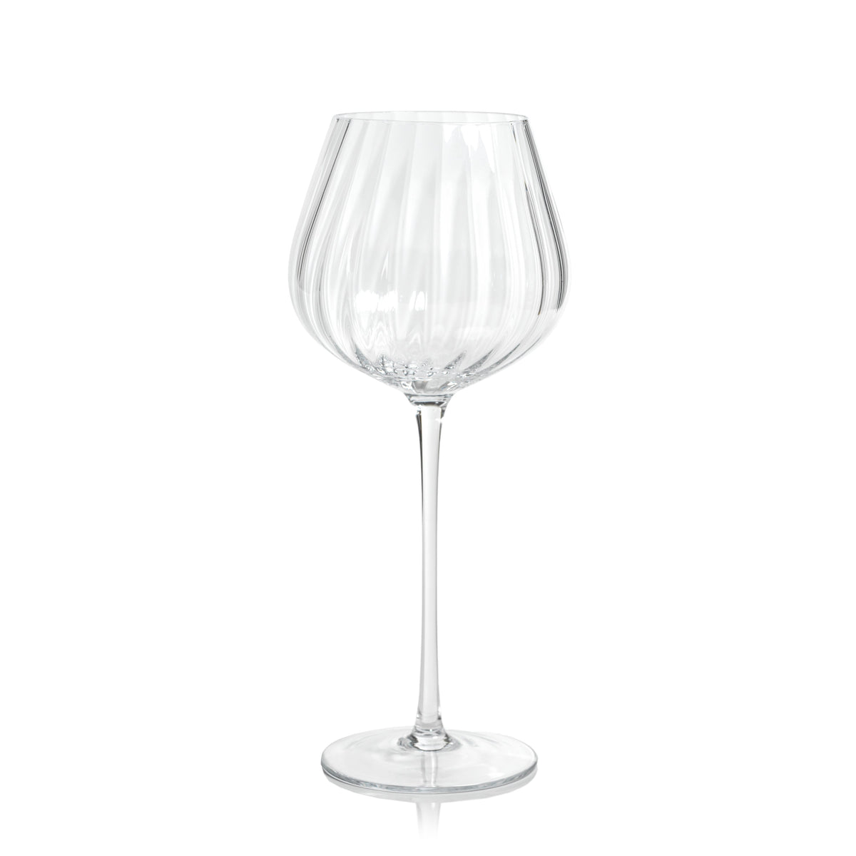 Madden Optic Red Wine Glasses, Set 4 | Bone & Brass