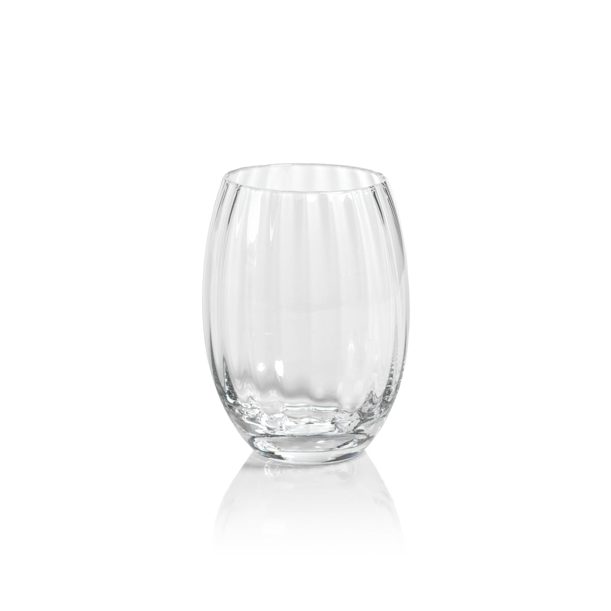 Madden Optic Stemless All-Purpose Glasses, Set 4 | Bone & Brass