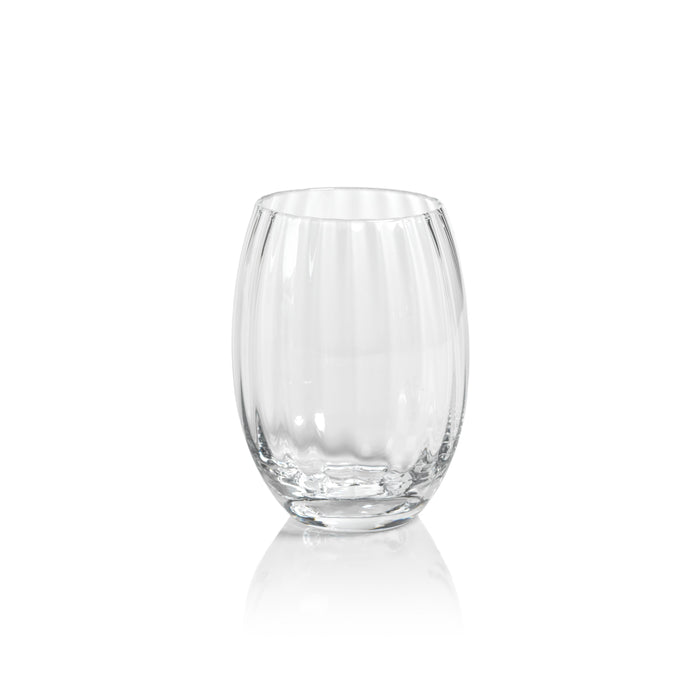 Madden Optic Stemless All-Purpose Glasses, Set 4 | Bone & Brass