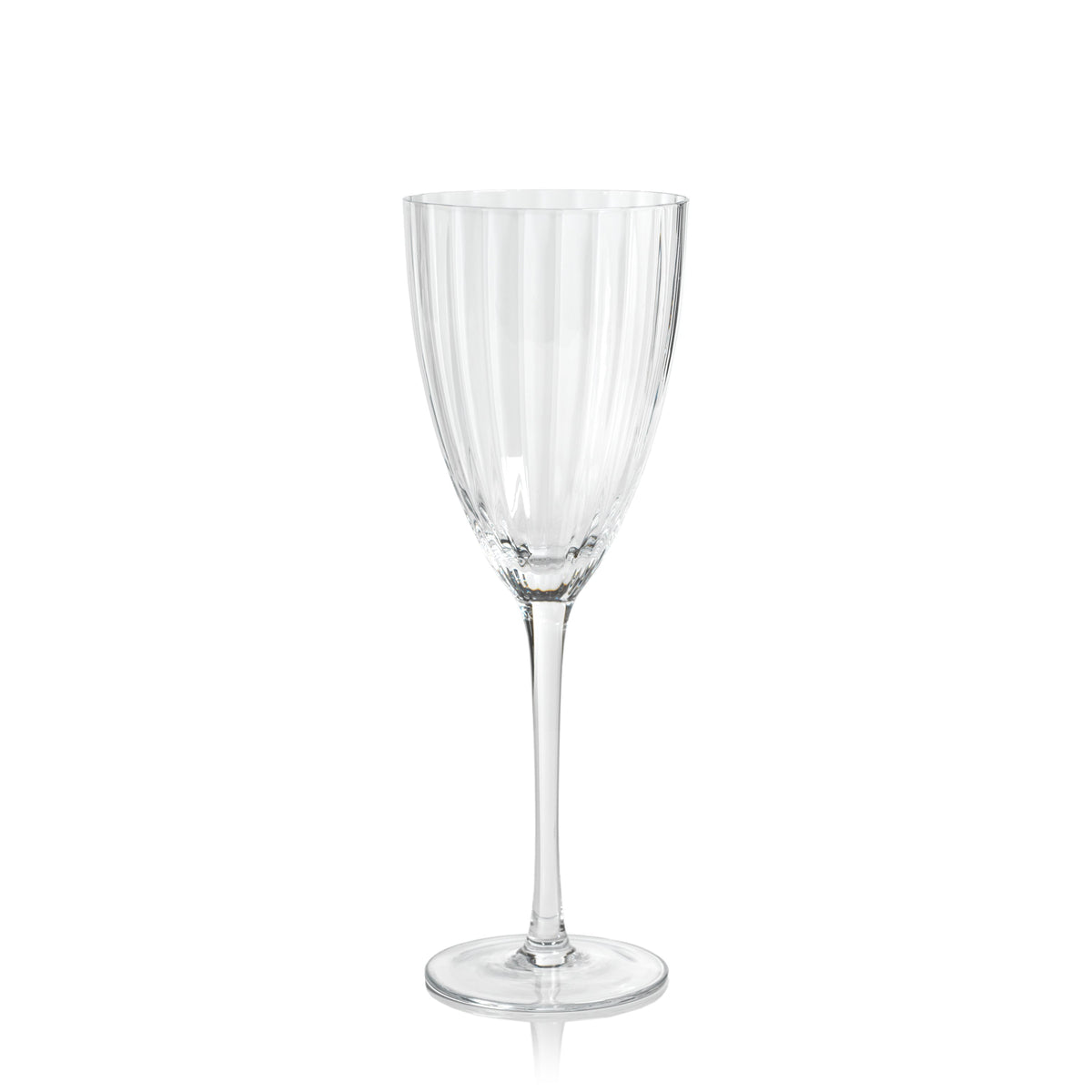 Madden Optic White Wine Glasses, Set 4 | Bone & Brass
