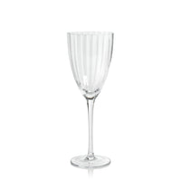Madden Optic White Wine Glasses, Set 4 | Bone & Brass