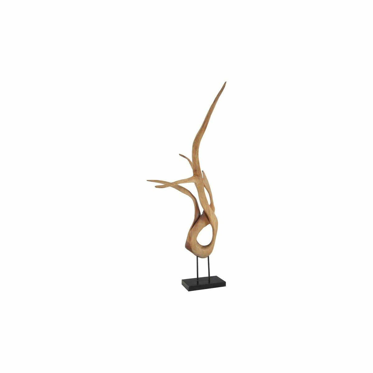 Mahogany Wood Sculpture - Sculpture Detail | Bone & Brass