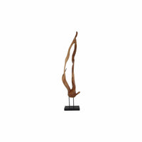 Mahogany Wood Sculpture - Sculpture Close Up | Bone & Brass
