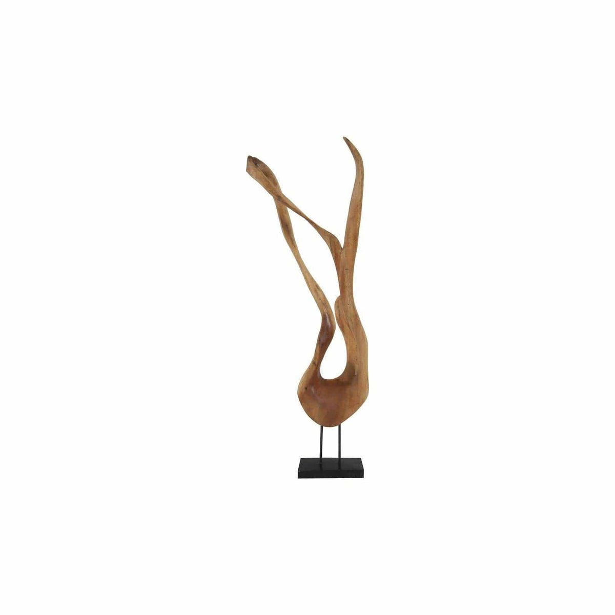 Mahogany Wood Sculpture - Sculpture View | Bone & Brass