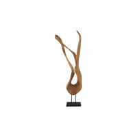 Mahogany Wood Sculpture - Sculpture View | Bone & Brass
