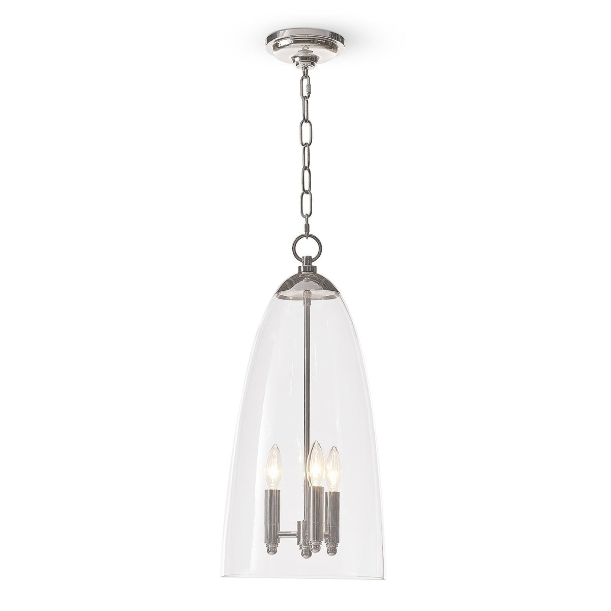 Maiden Glass Pendant - Polished Nickel | Bone & Brass