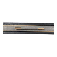Mako Grey Shagreen & Brass Desk - Desk Side View | Bone & Brass