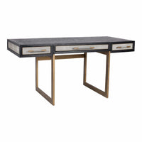 Mako Grey Shagreen & Brass Desk | Bone & Brass