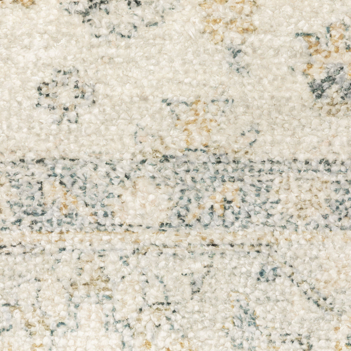 Close-up of Malabar Beige & Charcoal Traditional Rug, showing soft hand-loomed texture and Persian design.