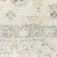 Close-up of Malabar Beige & Charcoal Traditional Rug, showing soft hand-loomed texture and Persian design.