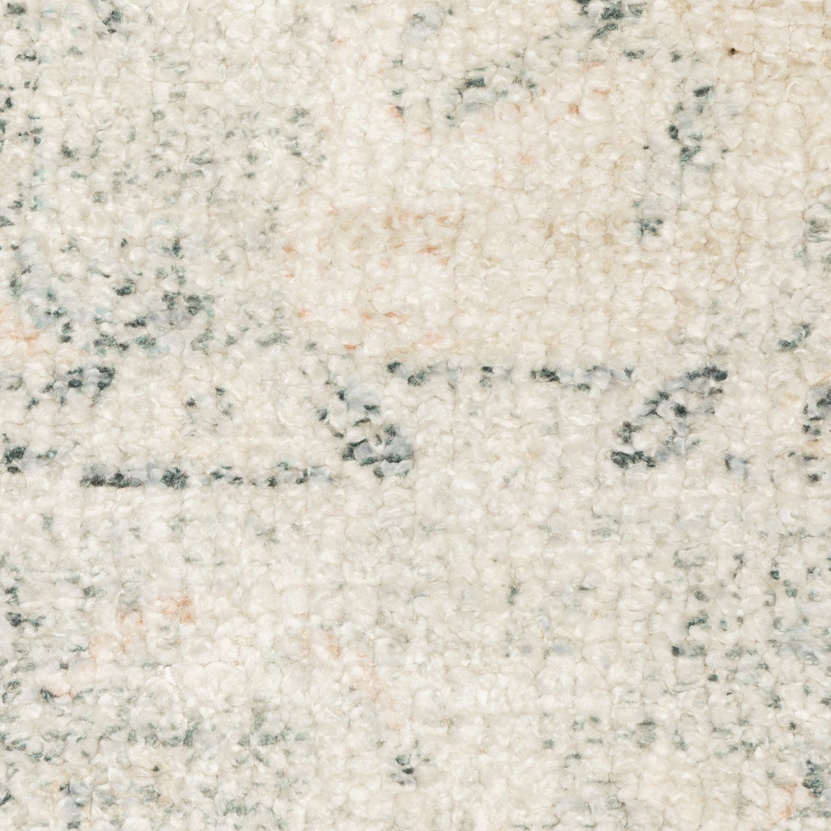Close-up of Malabar Beige & Grey Casual Rug, showing soft hand-loomed texture and subtle Persian design.