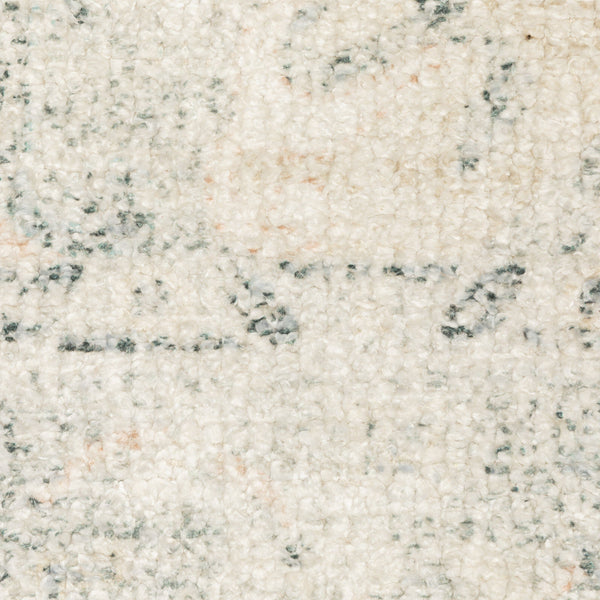 Close-up of Malabar Beige & Grey Casual Rug, showing soft hand-loomed texture and subtle Persian design.