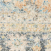 Close-up of a hand-loomed Malabar Blue & Beige Traditional Rug with Persian designs.