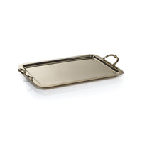 Manetta Polished Brass Serving Tray, Large | Bone & Brass