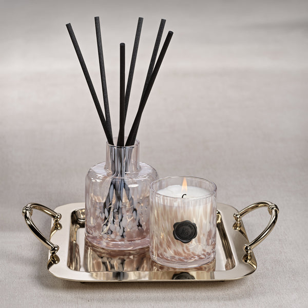 Manetta Polished Brass Tray, Small - Tray Detail | Bone & Brass