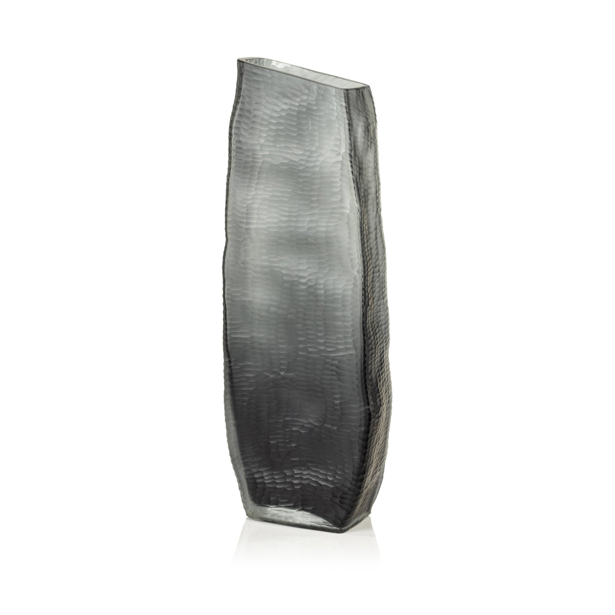 Manolo Smoke Gray Glass Vase | Bone & Brass