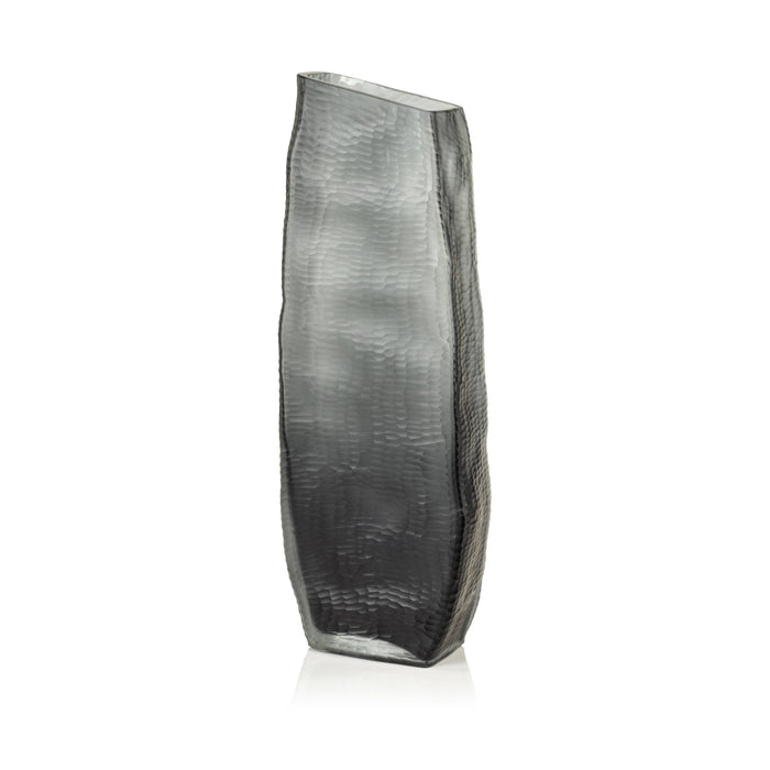Manolo Smoke Gray Glass Vase | Bone & Brass