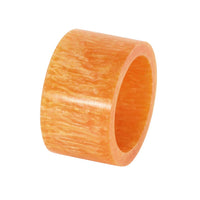 Marbled Napkin Ring | Turquoise, Orange or Green, Set 4 - Ring View | Bone & Brass