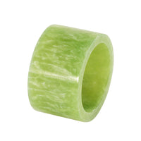 Marbled Napkin Ring | Turquoise, Orange or Green, Set 4 - Ring Detail | Bone & Brass