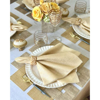 Marbled Pearl Napkin Ring, Set 4 - Ring Detail | Bone & Brass