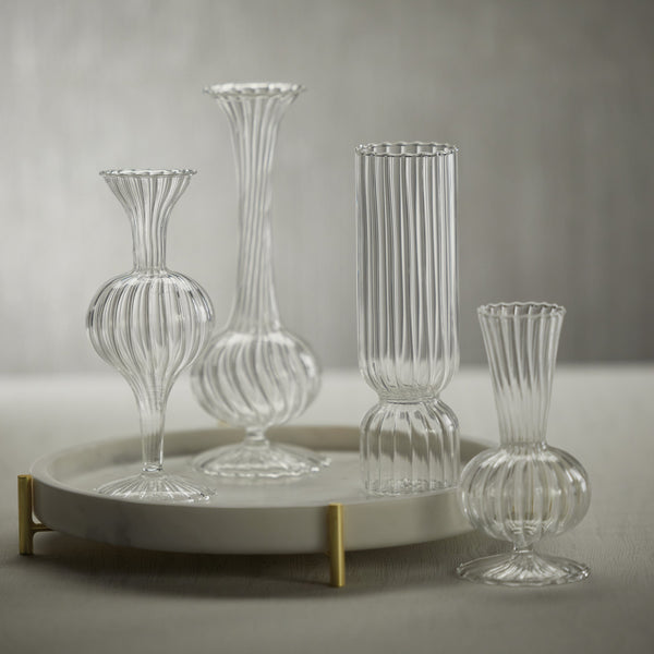 Margaret Optic Glass Vases, Set 2 - Vase Detail | Bone & Brass