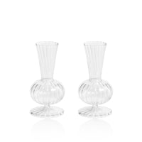 Margaret Optic Glass Vases, Set 2 - Vase Side View | Bone & Brass