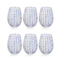 Mari Stemless Glass, Set 6 - Glass Stem Detail | Bone & Brass