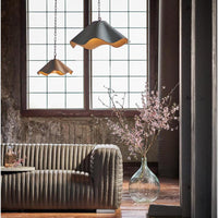 Marisol White Fluted Pendant Large - Pendant Detail | Bone & Brass