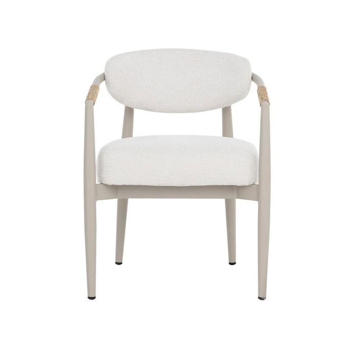 Marita Outdoor Dining Armchair - Greige - Outdoor Chair Detail | Bone & Brass