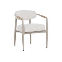 Marita Outdoor Dining Armchair - Greige | Bone & Brass