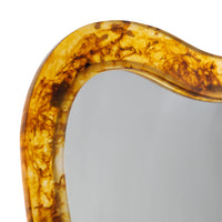 Marrakesh Amber Resin Wall Mirror - Mirror Frame Detail | Bone & Brass