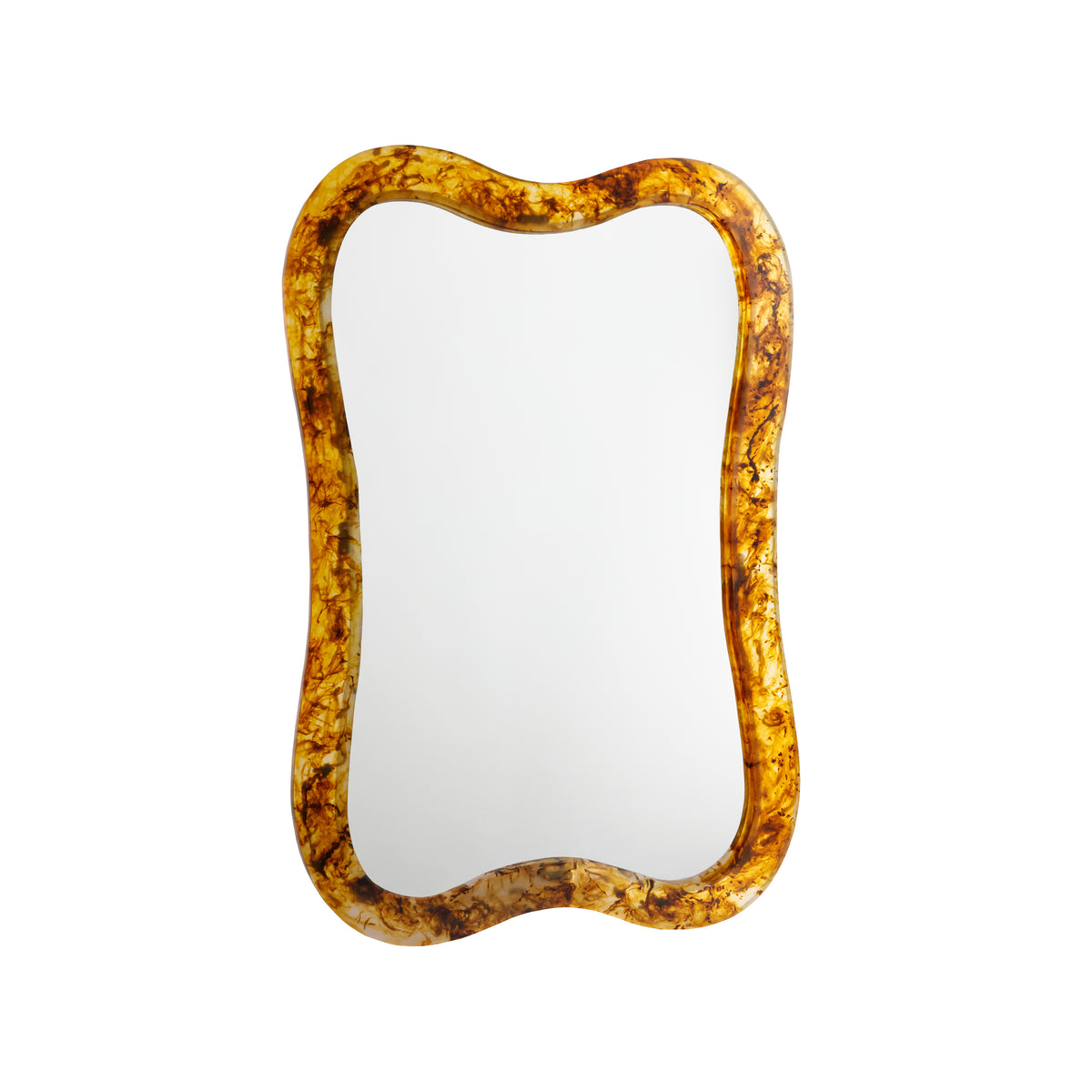 Marrakesh Amber Resin Wall Mirror | Bone & Brass