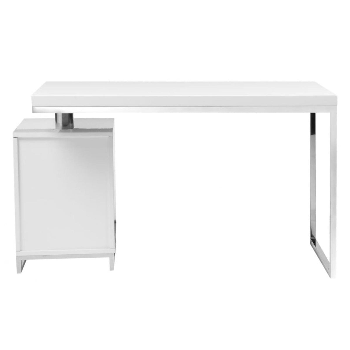 Martos Desk White - Desk Leg Detail | Bone & Brass