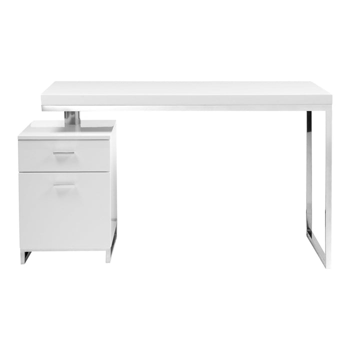 Martos Desk White | Bone & Brass