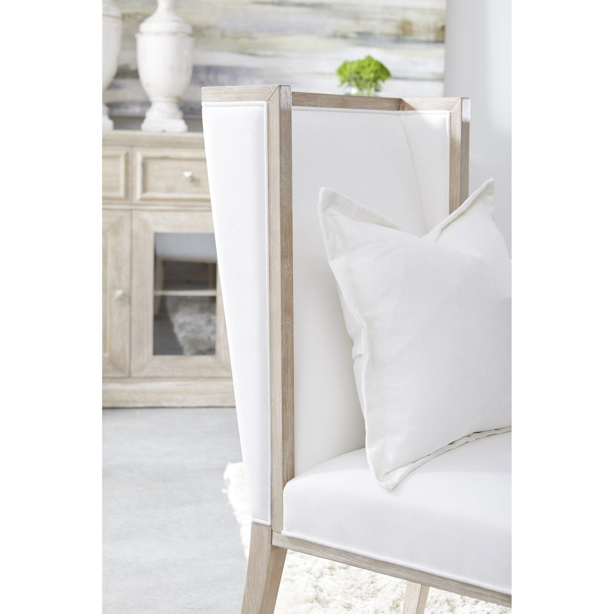 Mason Ivory Wing Chair, Set 2 - Chair Side View | Bone & Brass