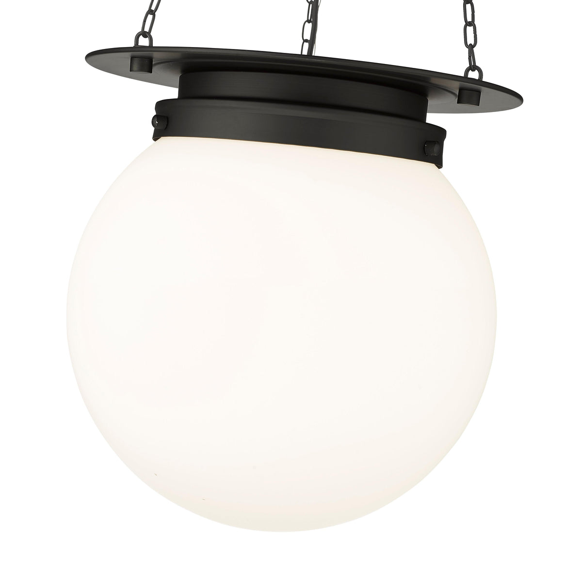 Matte Black Calhoun Milk Glass Pendant