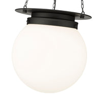 Matte Black Calhoun Milk Glass Pendant