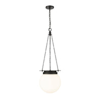 Matte Black Calhoun Milk Glass Pendant