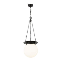 Matte Black Calhoun Milk Glass Pendant