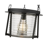 Matte Black Cape Harbor Glass Pendant
