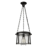 Matte Black Cape Harbor Glass Pendant