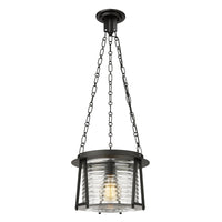 Matte Black Cape Harbor Glass Pendant