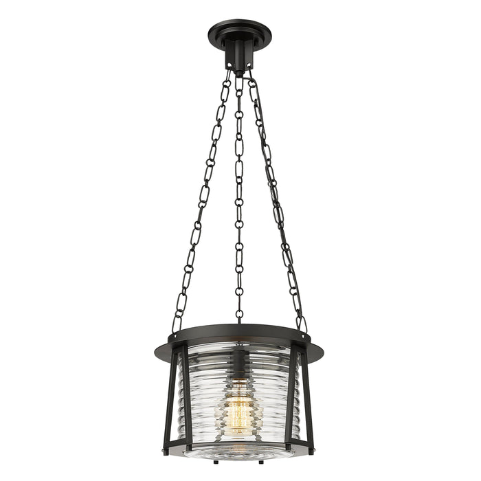 Matte Black Cape Harbor Glass Pendant