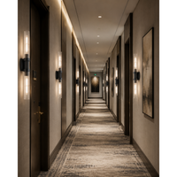 Matte Black Fluted Glass Wall Sconce