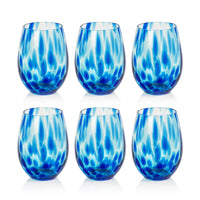 Mauritius Stemless All Purpose Glasses, Set 6 - Glass Side View | Bone & Brass