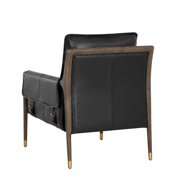 Mauti Black Leather Armchair - Chair Detail | Bone & Brass
