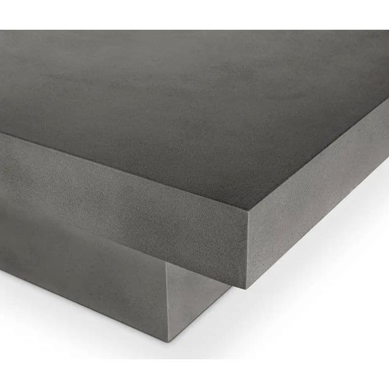 Maxima Grey Concrete Outdoor Coffee Table - Table Top View | Bone & Brass