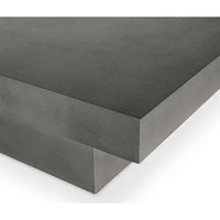 Maxima Grey Concrete Outdoor Coffee Table - Table Top View | Bone & Brass
