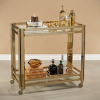 Mayfair High Gloss Gold Bar Cart - Bar Cart Detail | Bone & Brass
