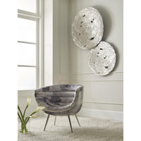 Medium, Silver Leaf Molten Wall Disc - Wall Decor Close Up | Bone & Brass